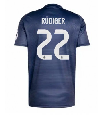 Real Madrid Antonio Rudiger #22 Replika Udebanetrøje 2025-26 Kortærmet